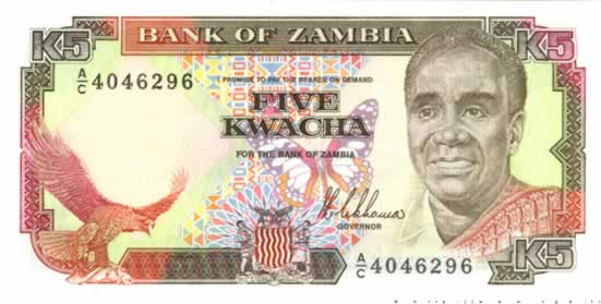 5 Kwacha ZAMBIE  1989 P.30 NEUF