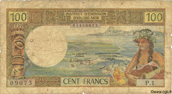 100 Francs NOUVELLE CALÉDONIE  1969 P.59 AB