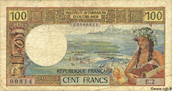 100 Francs NEW CALEDONIA  1971 P.63a G