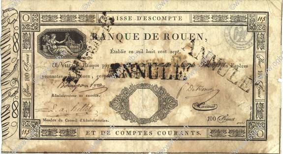 100 Francs Annulé FRANCE  1807 PS.177 F