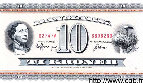 10 Kroner DENMARK  1974 P.044h UNC