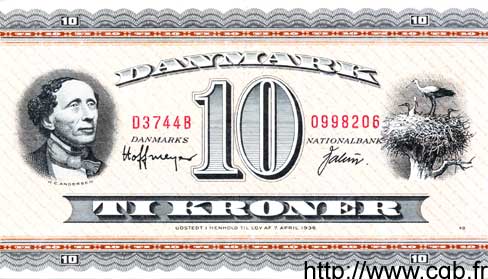 10 Kroner DANEMARK  1974 P.044h SUP