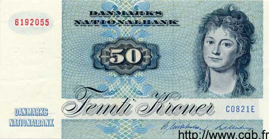 50 Kroner DANEMARK  1982 P.050e SUP