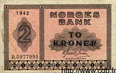 2 Kroner NORWAY  1942 P.16a VF+