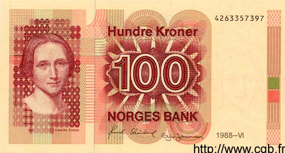 100 Kroner  NORVÈGE  1988 P.43d pr.NEUF