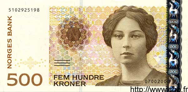 500 Kroner NORVÈGE  2000 P.51b AU-