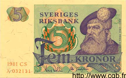 5 Kronor SUÈDE  1981 P.51d NEUF
