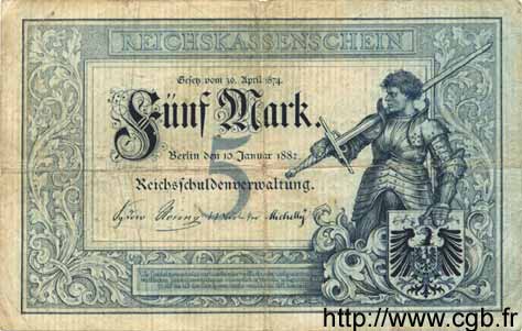 5 Mark GERMANY  1882 P.004 F-