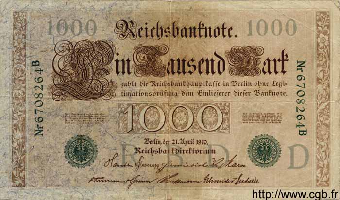 1000 Mark GERMANY  1910 P.045b F