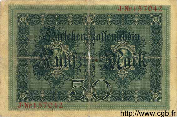 50 Mark GERMANY  1914 P.049a G