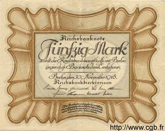 50 Mark GERMANIA  1918 P.065 BB