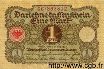 1 Mark GERMANY  1920 P.058 VF