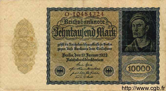 10000 Mark GERMANIA  1922 P.072 MB