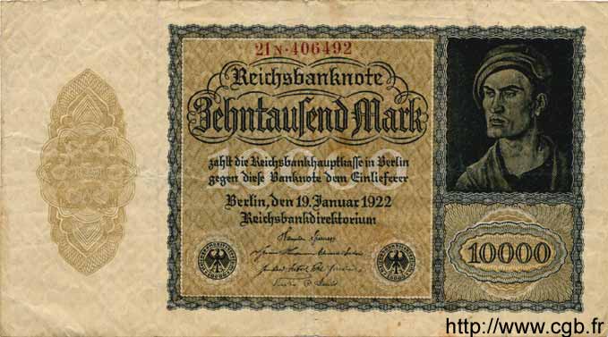 10000 Mark GERMANIA  1922 P.072 MB
