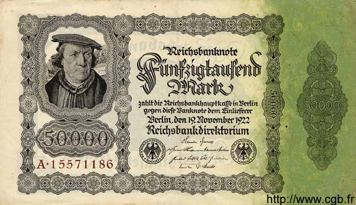 50000 Mark GERMANIA  1922 P.079 SPL
