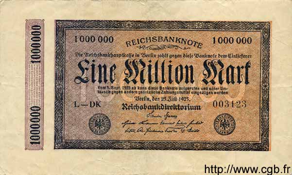 1 Million Mark ALEMANIA  1923 P.093 BC+