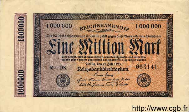 1 Million Mark ALEMANIA  1923 P.093 EBC