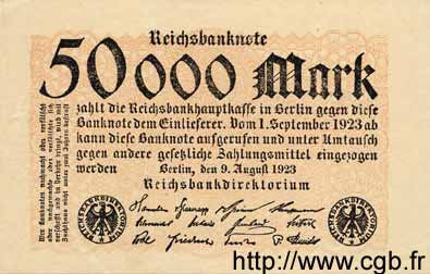 50000 Mark GERMANY  1923 P.099 VF+