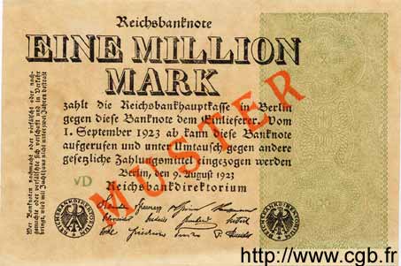 1 Million Mark Spécimen ALEMANIA  1923 P.102bs SC+