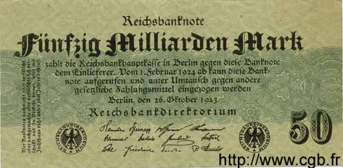 50 Milliarden Mark GERMANY  1923 P.125b VF