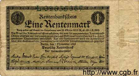 1 Rentenmark DEUTSCHLAND  1923 P.161 SGE