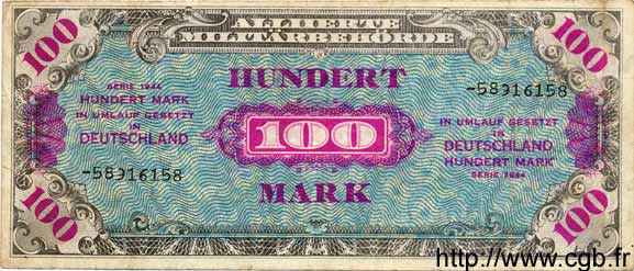 100 Mark DEUTSCHLAND  1944 P.197d SS