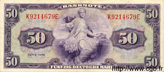 50 Deutsche Mark GERMAN FEDERAL REPUBLIC  1948 P.07a MBC+
