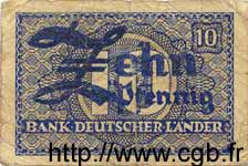 10 Pfennig GERMAN FEDERAL REPUBLIC  1948 P.12a B