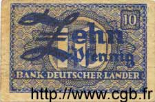 10 Pfennig GERMAN FEDERAL REPUBLIC  1948 P.12a MB