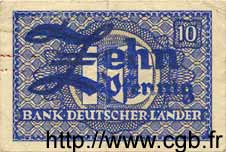 10 Pfennig GERMAN FEDERAL REPUBLIC  1948 P.12a MBC