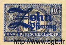 10 Pfennig GERMAN FEDERAL REPUBLIC  1948 P.12a FDC