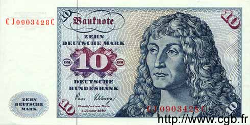 10 Deutsche Mark GERMAN FEDERAL REPUBLIC  1980 P.31c SC