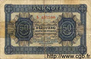 50 Deutsche Pfennige DEUTSCHE DEMOKRATISCHE REPUBLIK  1948 P.08a SGE