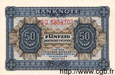 50 Deutsche Pfennige REPUBBLICA DEMOCRATICA TEDESCA  1948 P.08b FDC