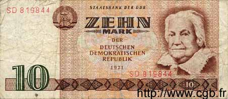 10 Mark GERMAN DEMOCRATIC REPUBLIC  1971 P.28a F