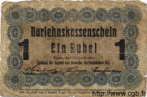 1 Rubel DEUTSCHLAND Posen 1916 P.R122c GE