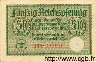 50 Reichspfennig DEUTSCHLAND  1940 P.R135 fVZ