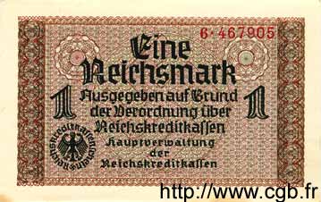 1 Reichsmark GERMANY  1940 P.R136 AU+