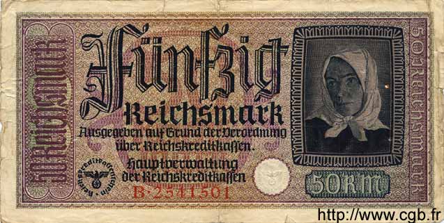 50 Reichsmark GERMANY  1940 P.R140 VG