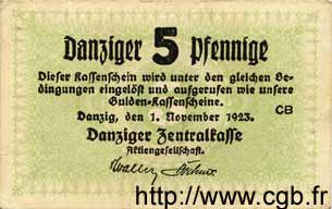 5 Pfennige DANTZIG  1923 P.44 VF