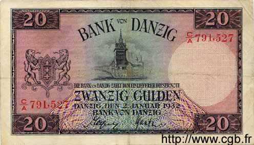 20 Gulden DANTZIG  1932 P.60 q.BB