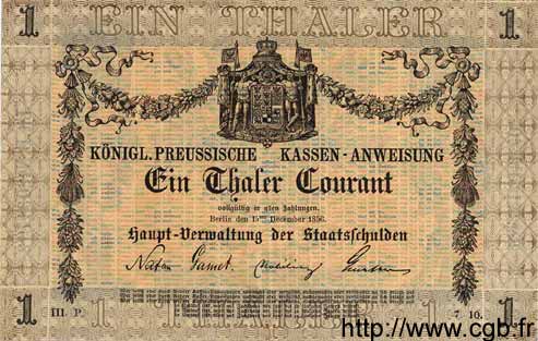 1 Thaler GERMANY  1856 PS.0409 VF - XF