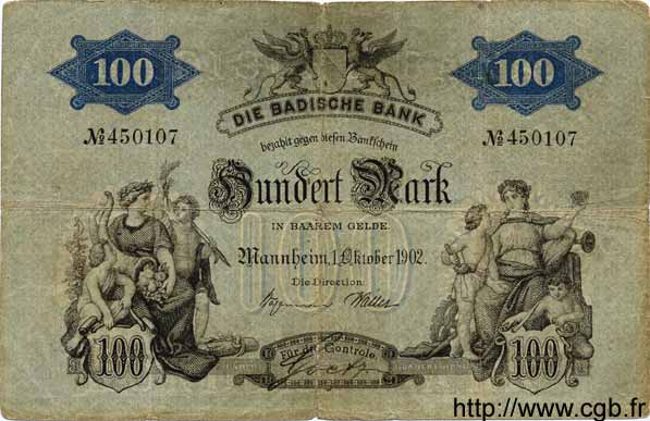 100 Mark DEUTSCHLAND Mannheim 1902 PS.0905 S