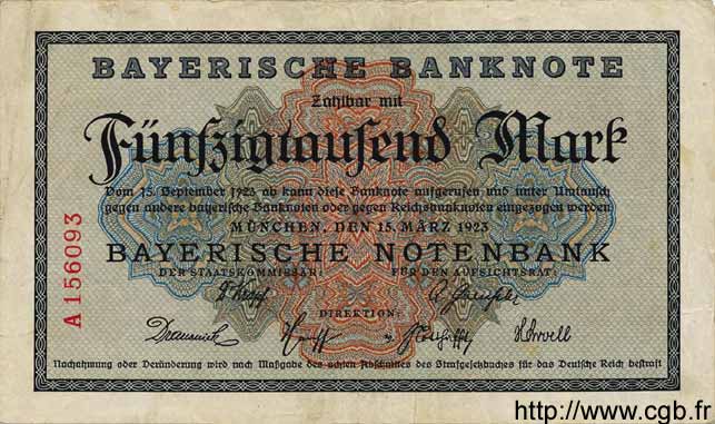 50000 Mark DEUTSCHLAND Munich 1923 PS.0927 SS