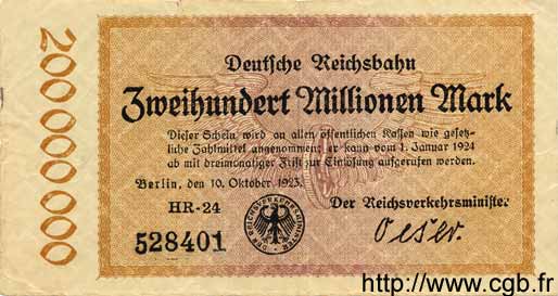 200 Millionen Mark GERMANY  1923 PS.1018 VF