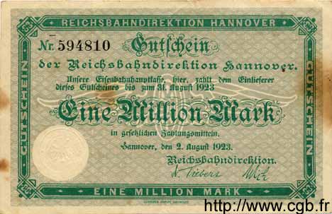 1 Million Mark GERMANY  1923 PS.1255 VF