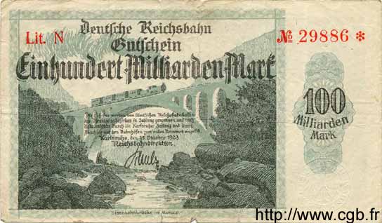 100 Milliarden Mark GERMANY  1923 PS.1273 F