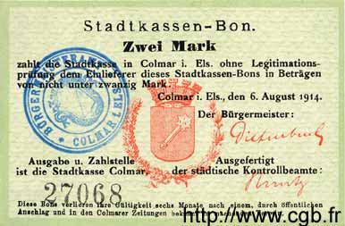 2 Mark DEUTSCHLAND Colmar 1914 K.65 fVZ