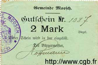 2 Mark DEUTSCHLAND Moosch 1914 K.242 fVZ