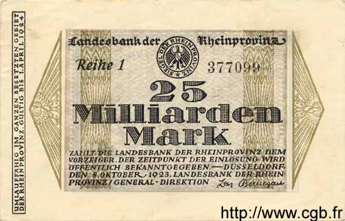 25 Milliarden Mark GERMANY  1923 Rpr.32b XF